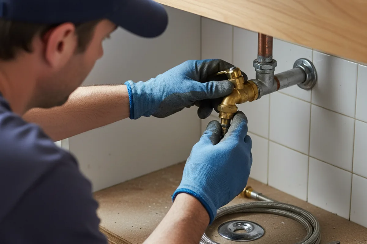 Shutoff valve and fitting work during Emergency Plumbing in Belle Mead